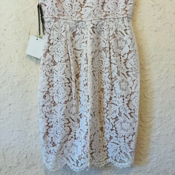 Lulus Me And You White Bodycon Lace Dress NWT Bridal Small - Picture 12 of 14